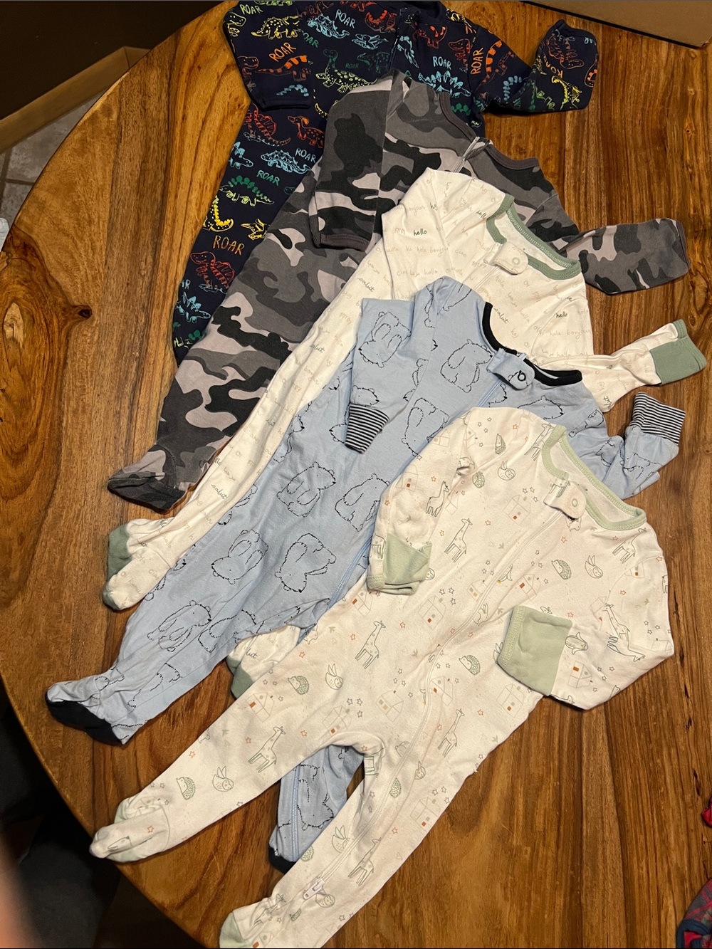 cloud island White and Light Green Infant Bodysuit - Picture 1 of 9
